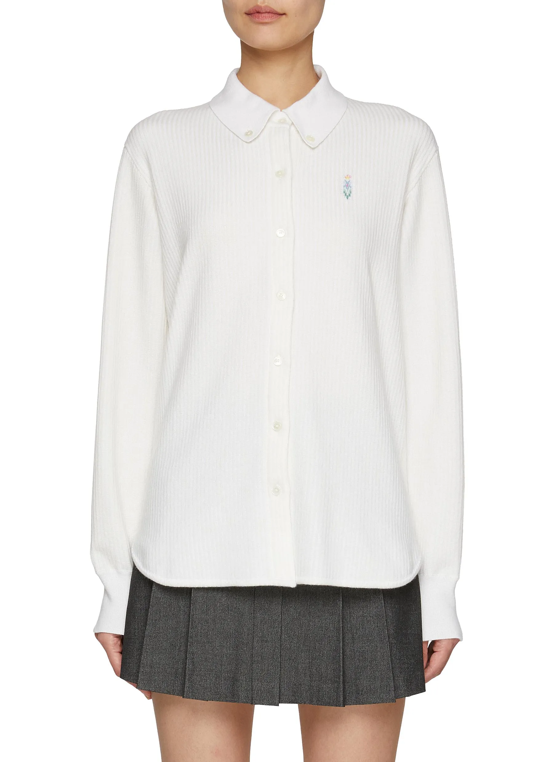 -----------BARRIE ---- ------------WHITE ----Striped Oxford Shirt --