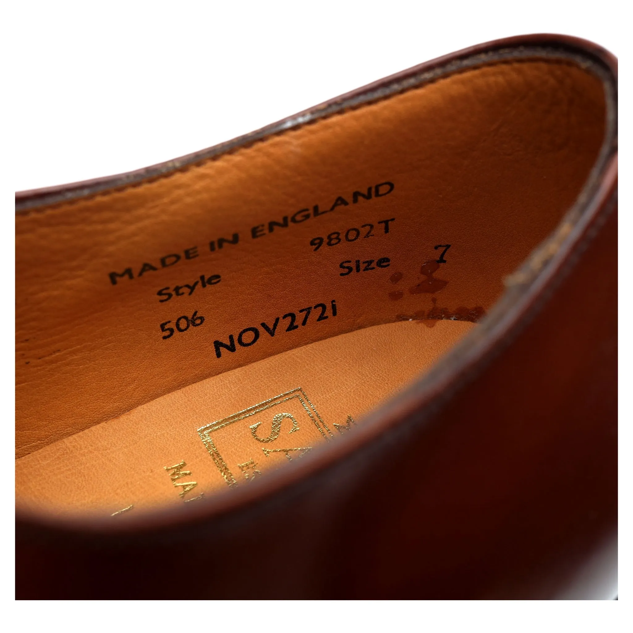 '9802/T' Brown Leather Oxford UK 7