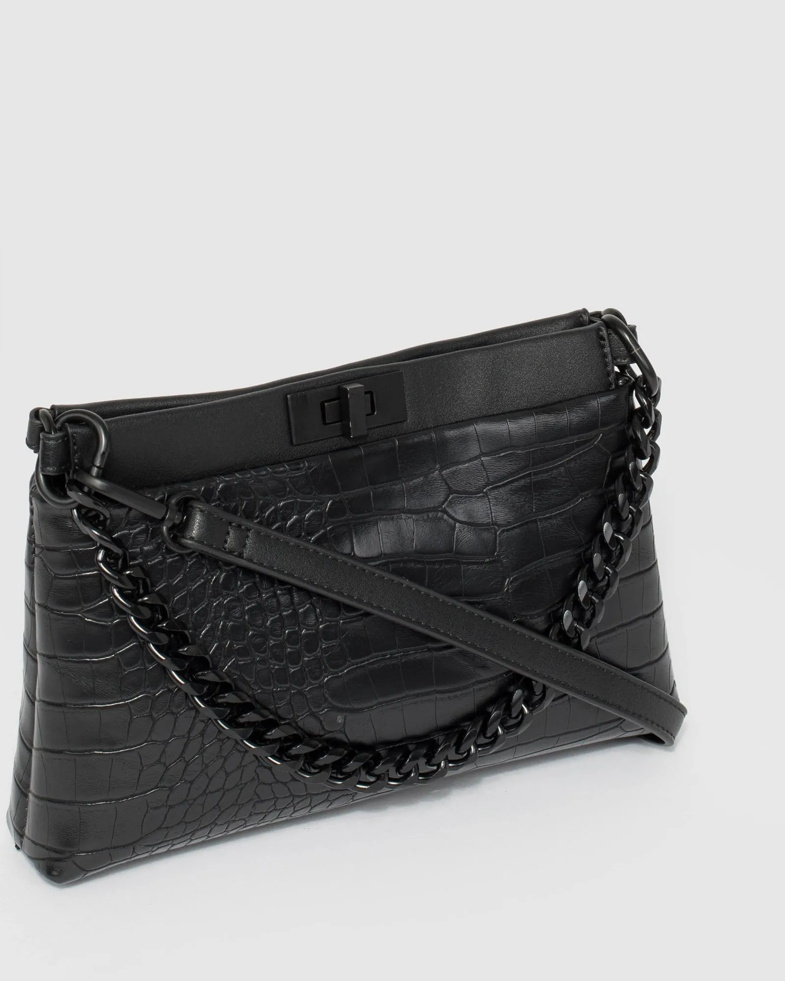 Black Lorelie Chain Crossbody Bag