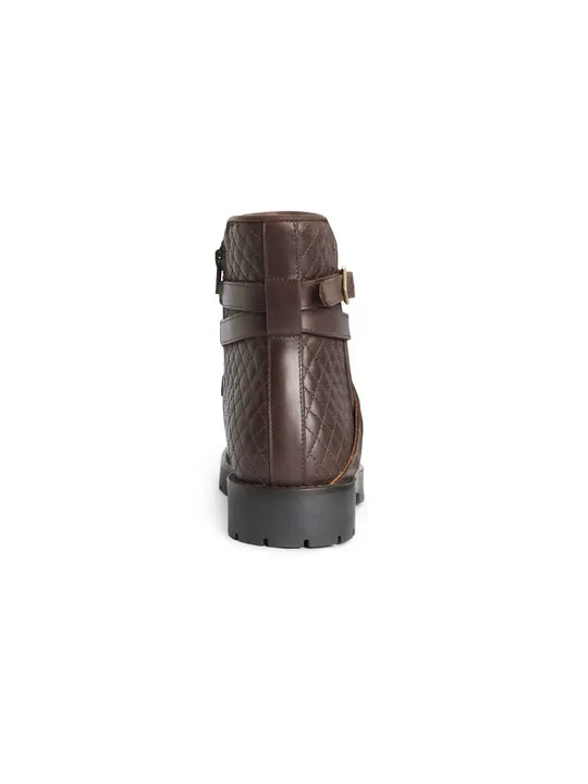 Boudica quilted mahogany Ankle Boots