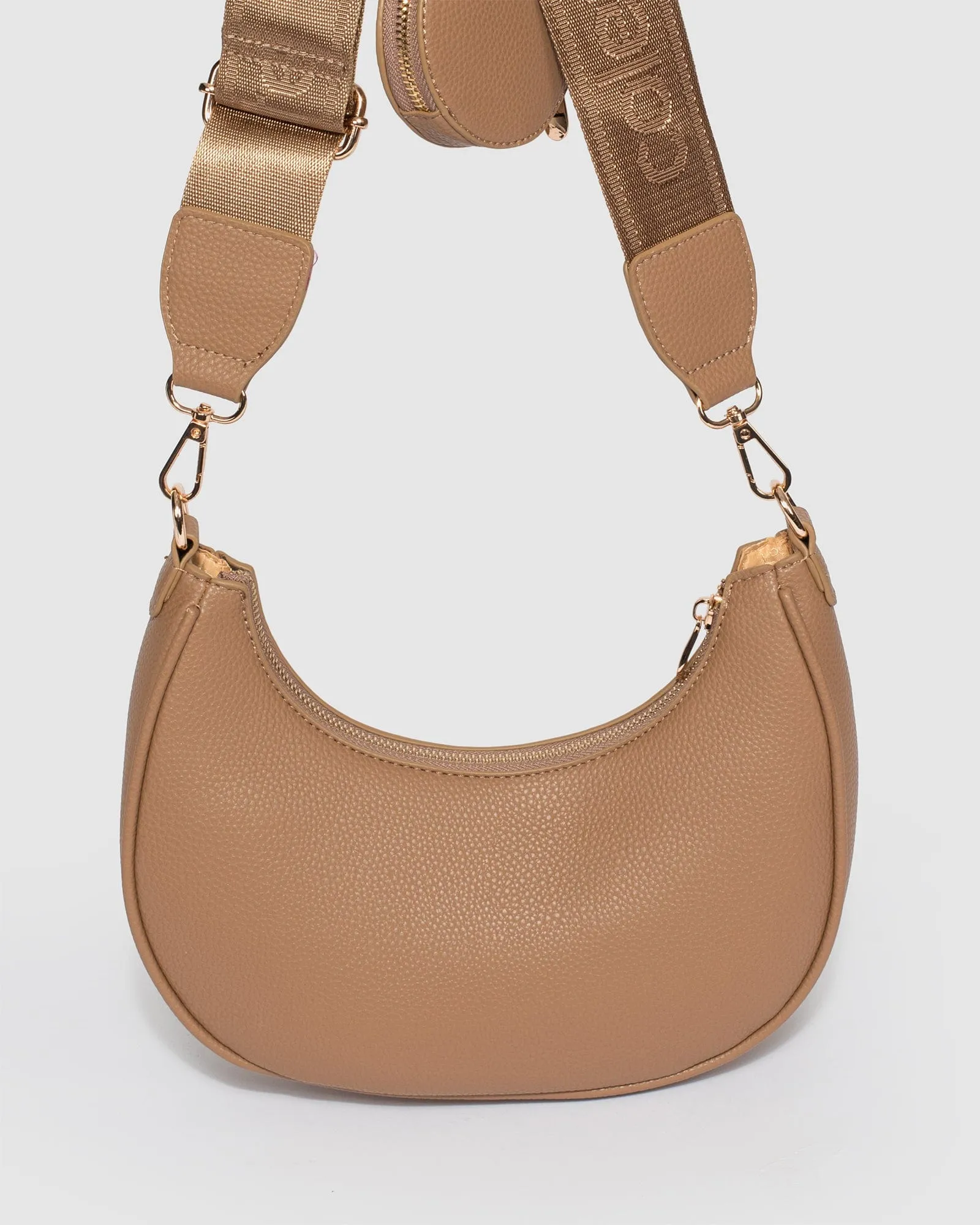 Caramel Flavia Webbing Crossbody Bag