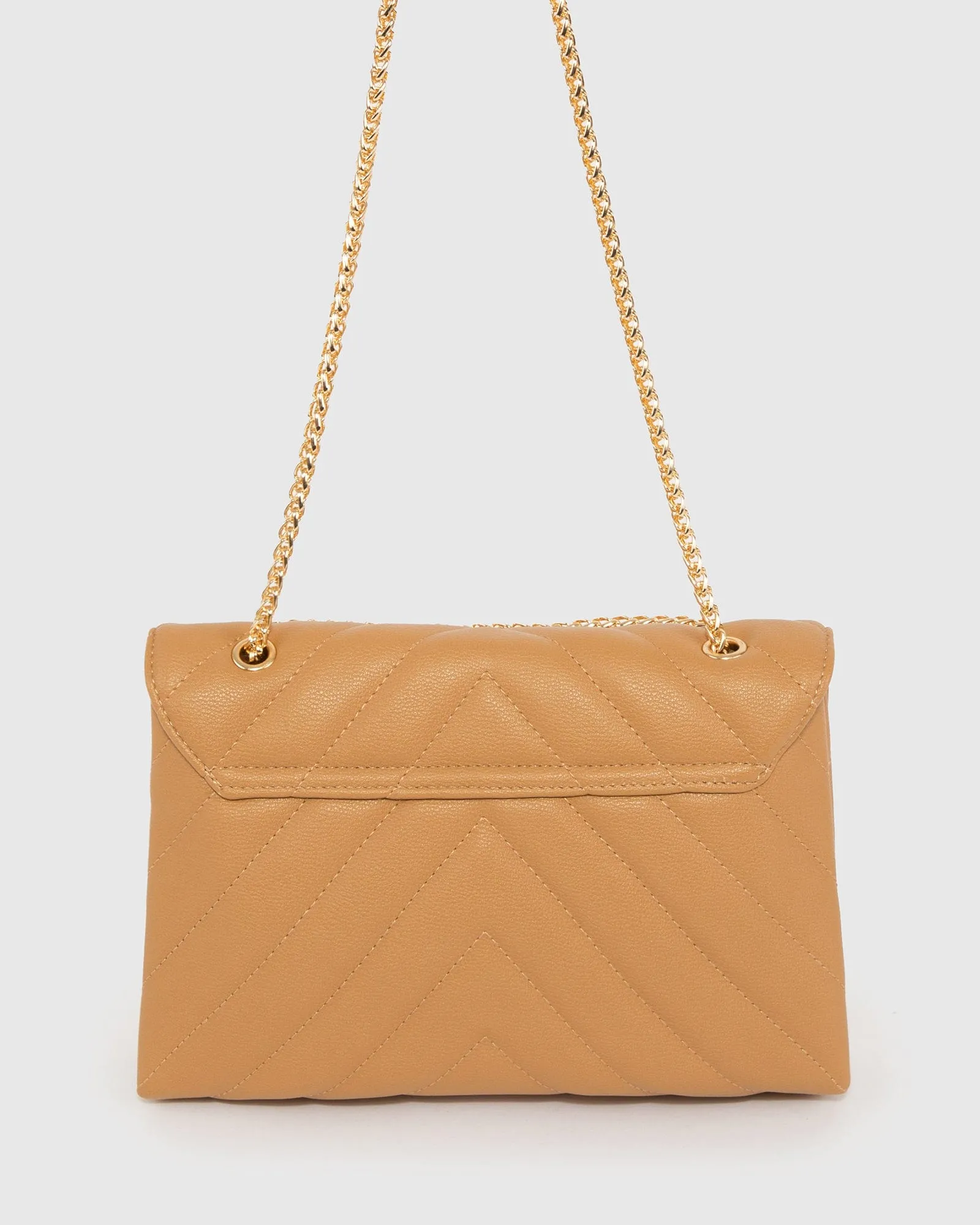 Caramel Zion Arrow Crossbody Bag