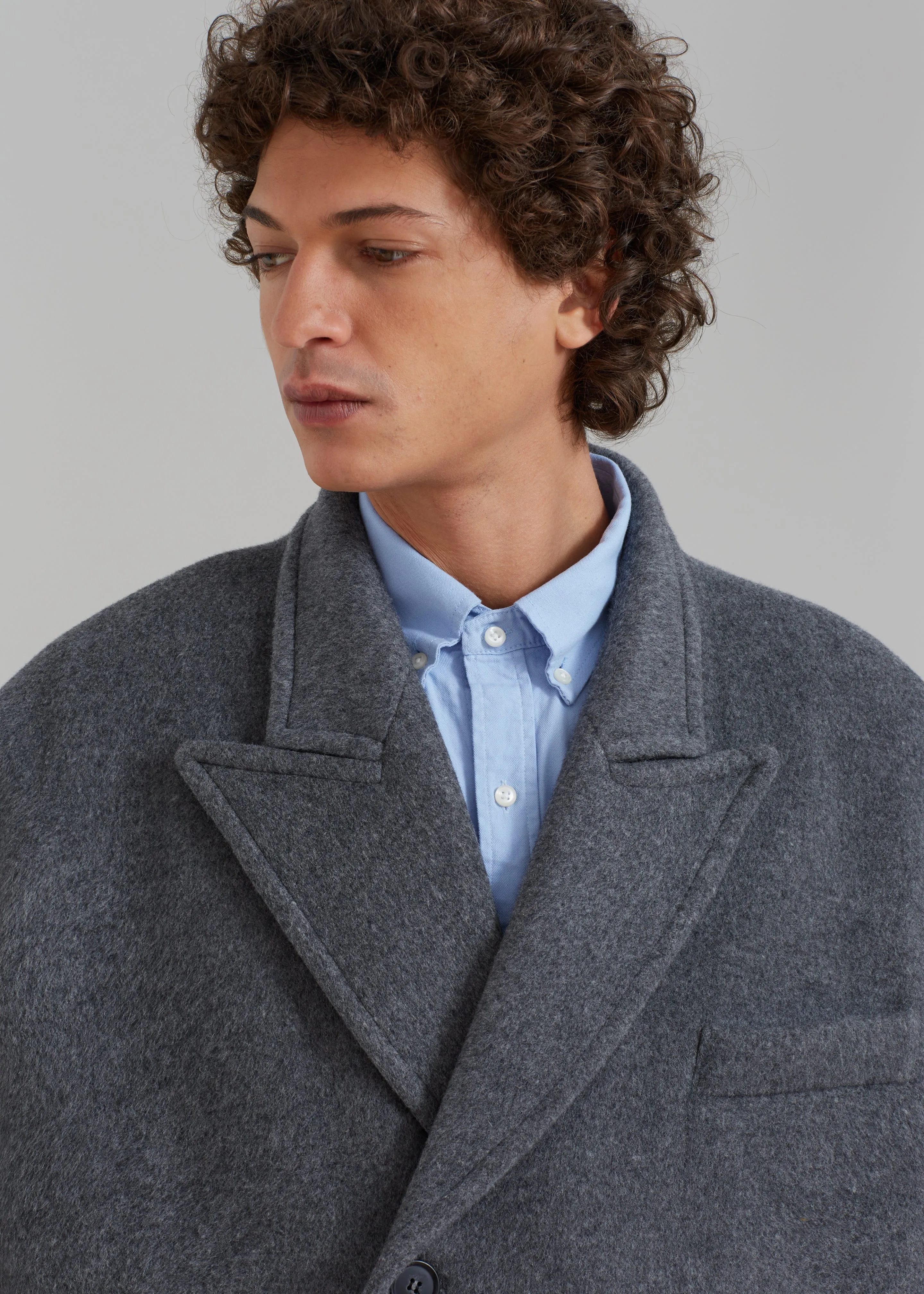 Curtis Oversized Coat - Charcoal