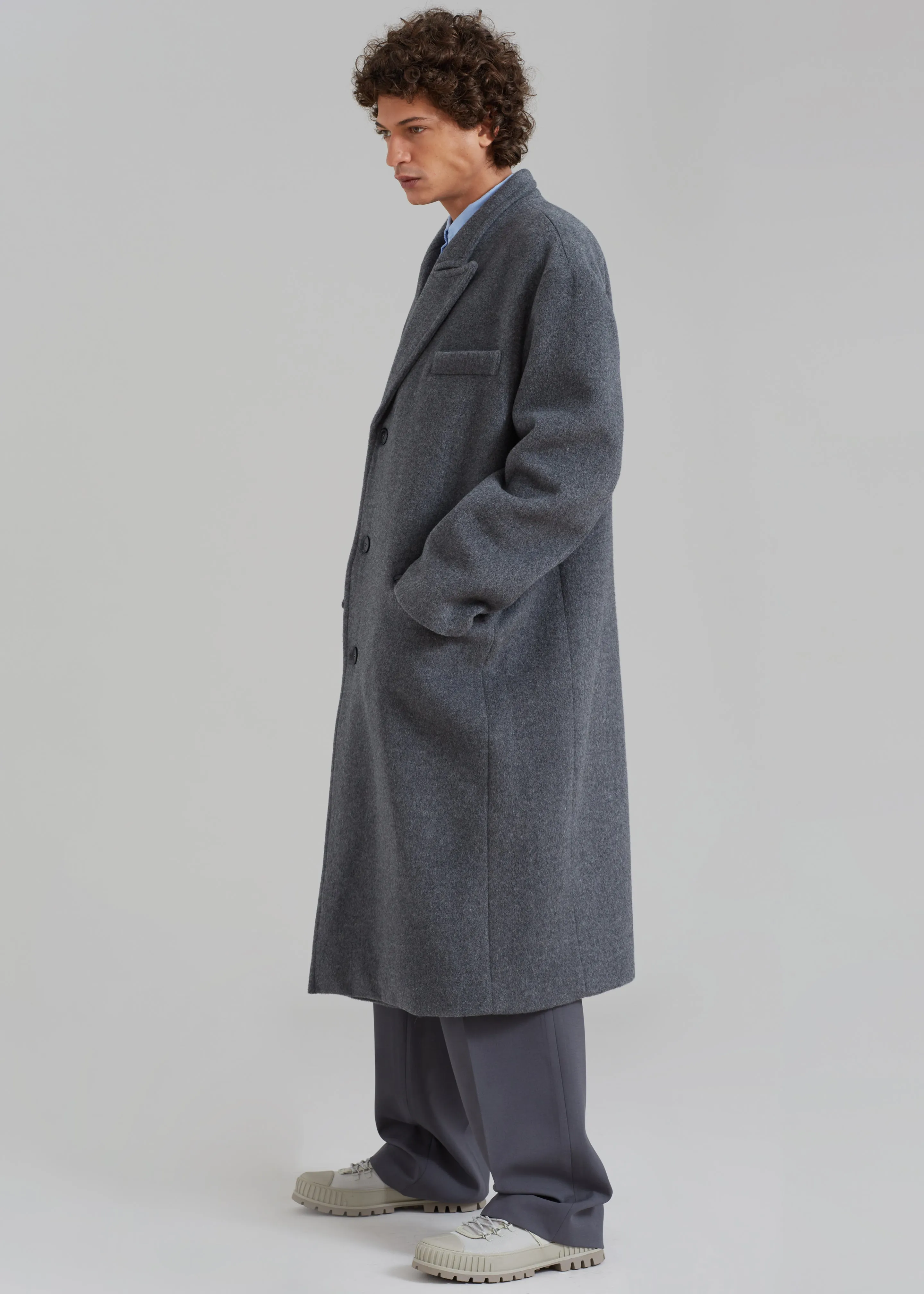 Curtis Oversized Coat - Charcoal