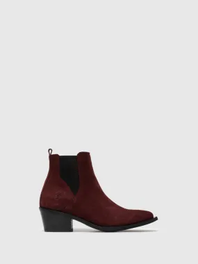 DarkRed Chelsea Ankle Boots