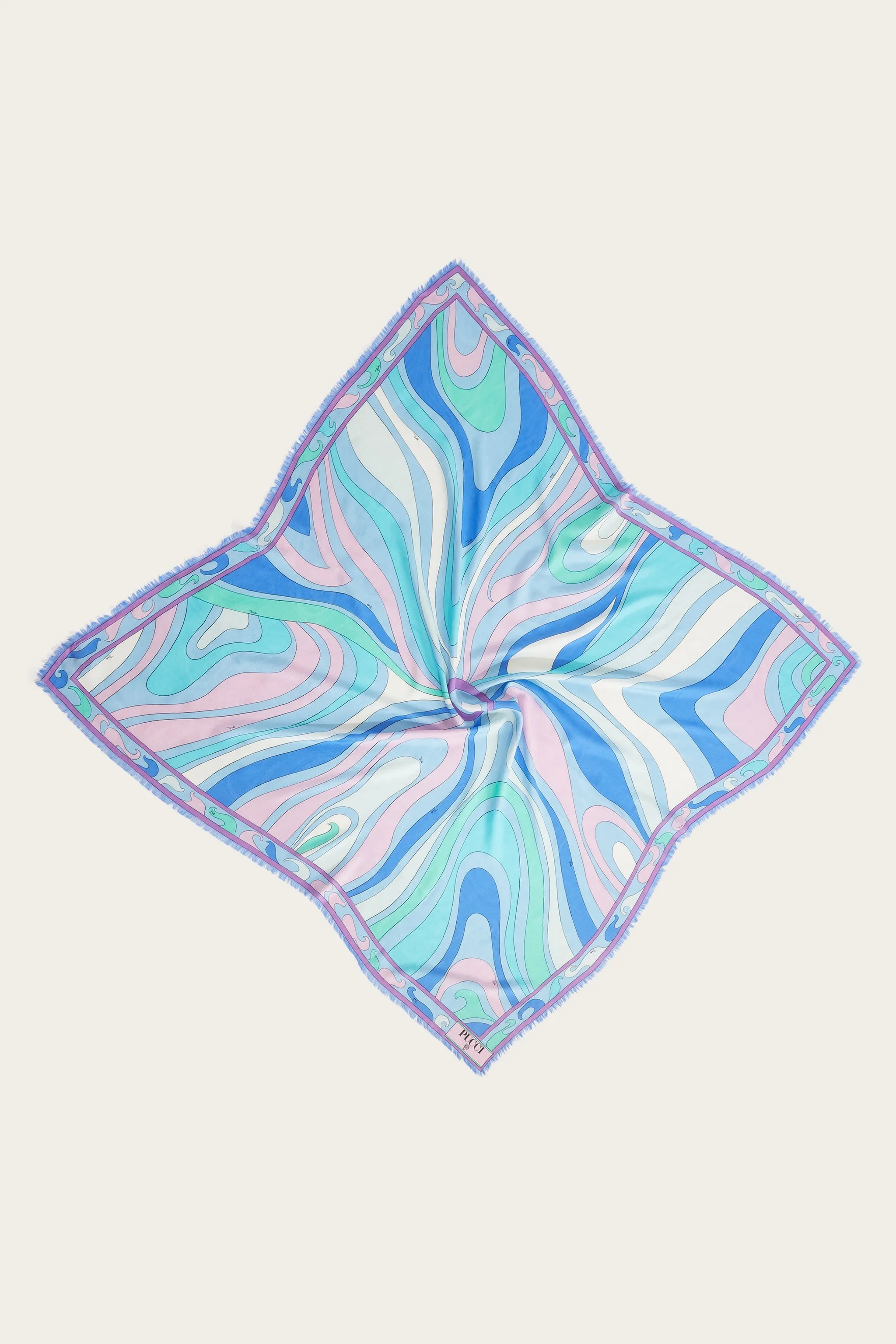 Foulard grande jacquard con motivo Marmo