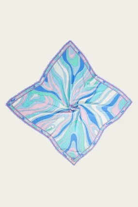 Foulard grande jacquard con motivo Marmo