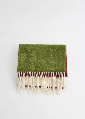 Ganni -  Striped Fringed Scarf - Scarf