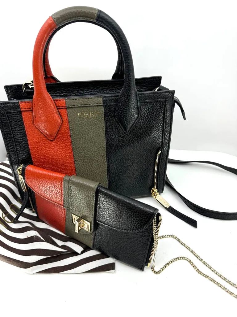 HENRI BENDEL RIVINGTON LEATHER CONVERTIBLE TOTE/ CROSSBODY BAG