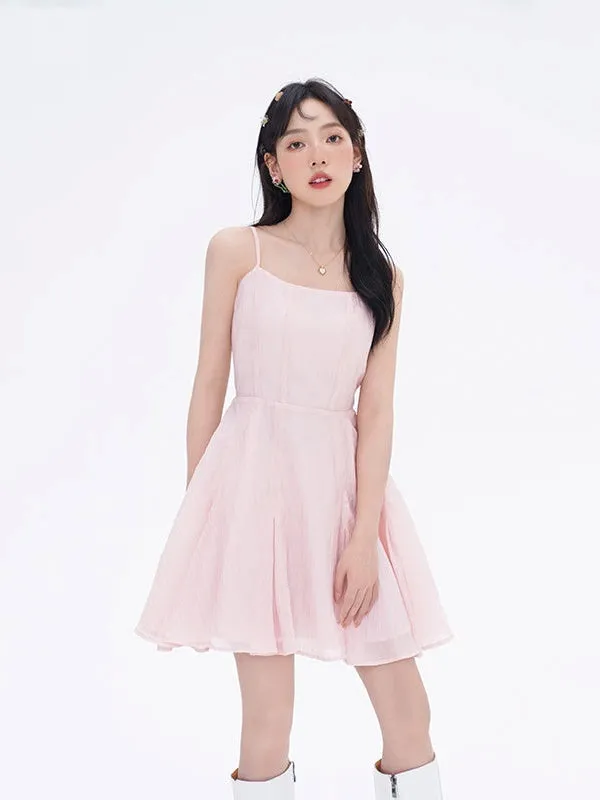 High Waist Strap Suspender Dress