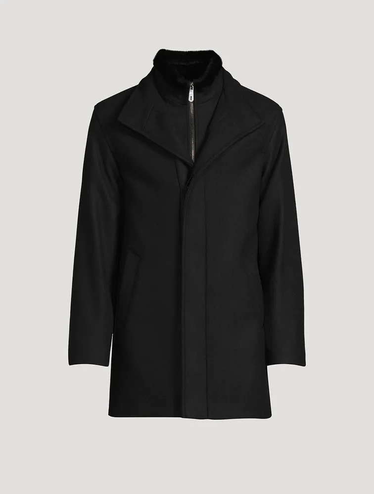 HISO Wool And Cashmere Coat With Bib