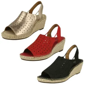 Ladies Clarks Slingback Wedge Sandals Petrina Gail