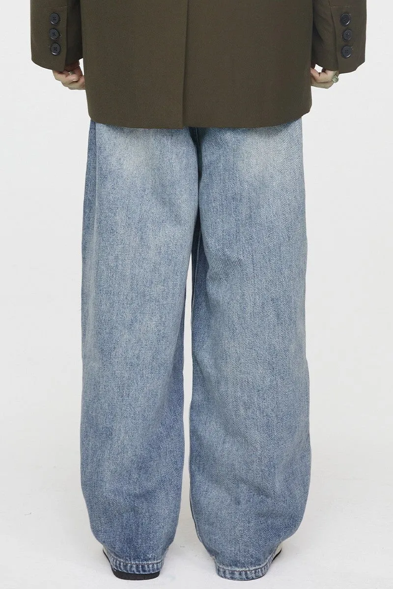 Layered Washed Jeans