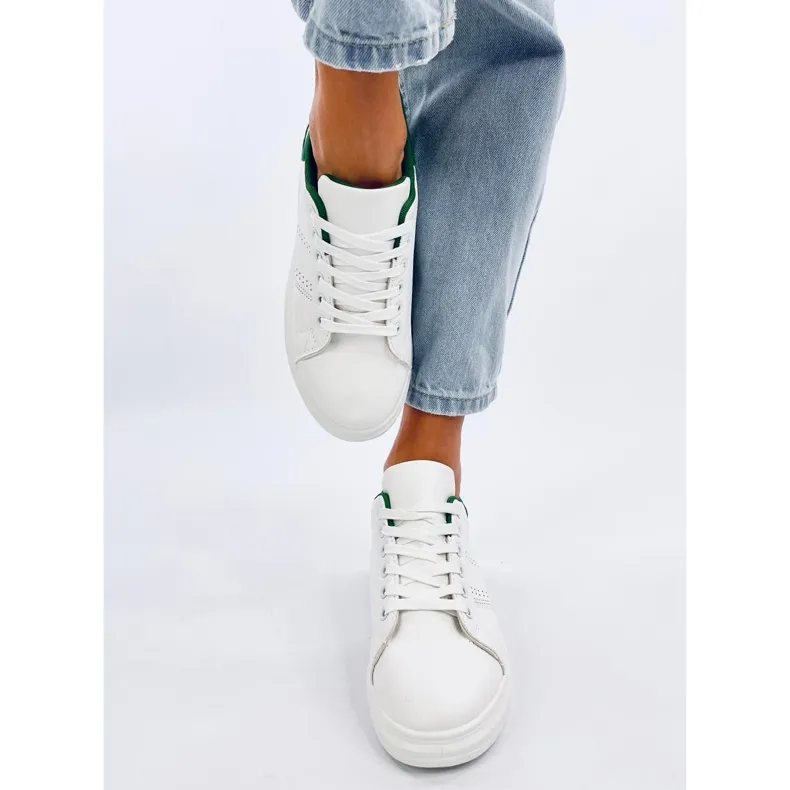 Maes Green wedge sneakers white