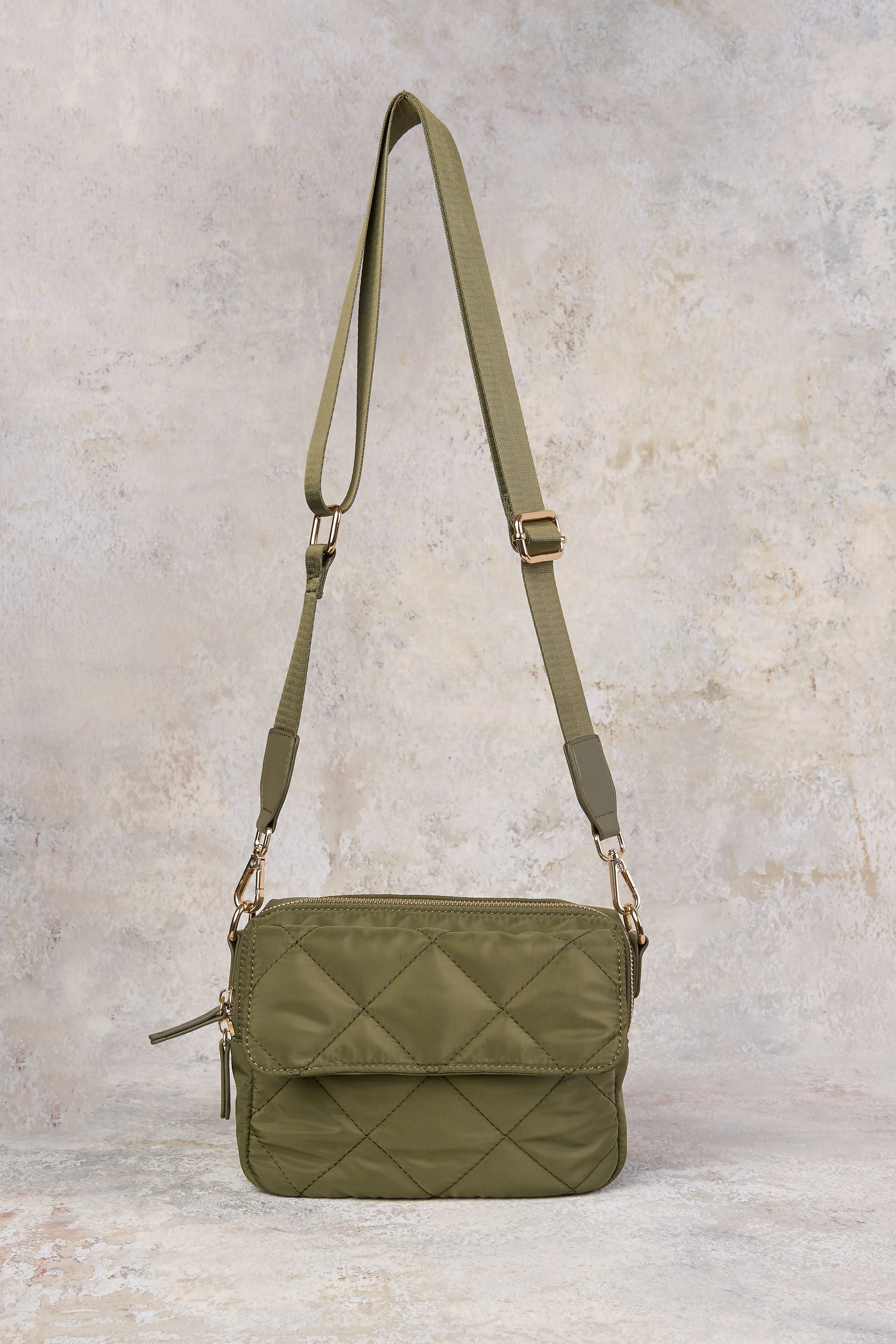 Medina Soft Crossbody Bag - Khaki