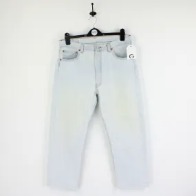 Mens 90s LEVIS 501 Jeans Light Blue | W35 L28