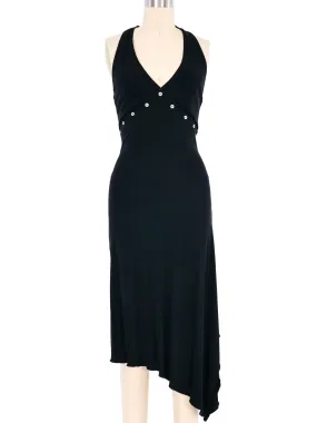 Mugler Grommet Trim Jersey Dress