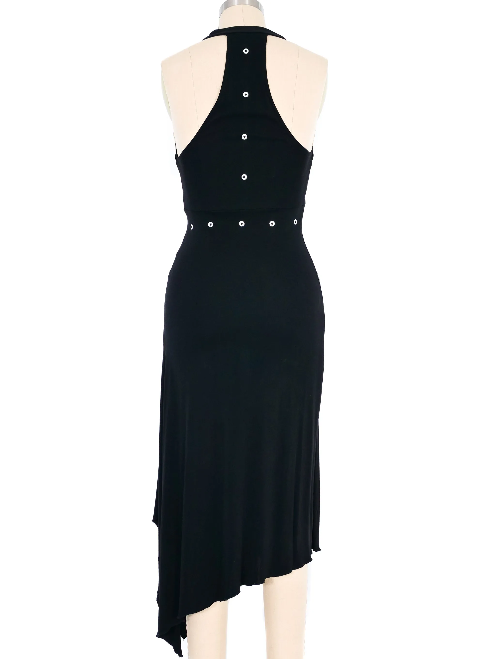 Mugler Grommet Trim Jersey Dress