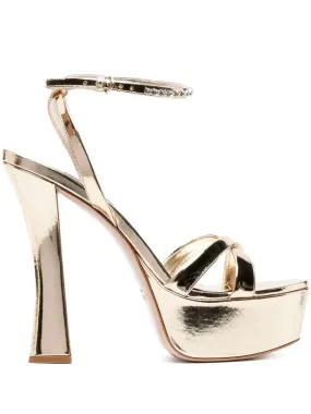 Platform crystal-embellished sandals