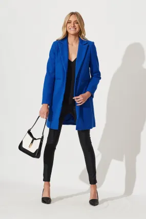 Prato Coat In Cobalt Blue