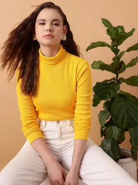 Rib High Neck Top
