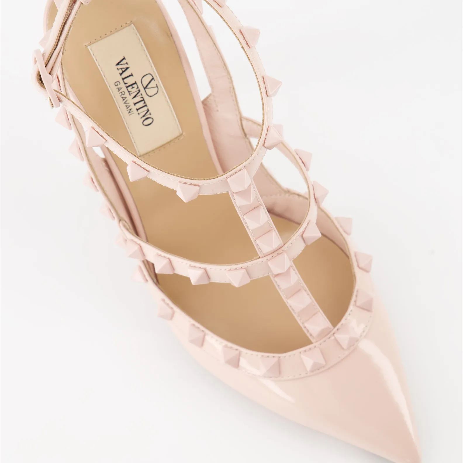 Rockstud Patent Leather Pumps