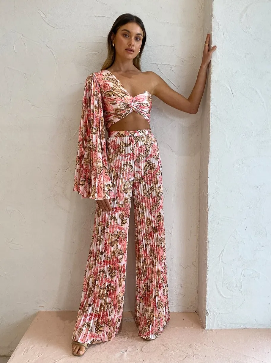 Significant Other Simone Pant in Pink Sangria Floral
