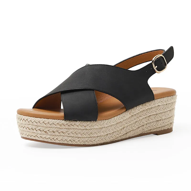 Tiosebon Fashion Flatform Wedge Casual Sandal