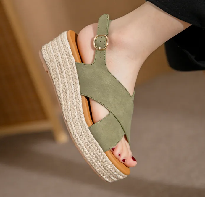 Tiosebon Fashion Flatform Wedge Casual Sandal