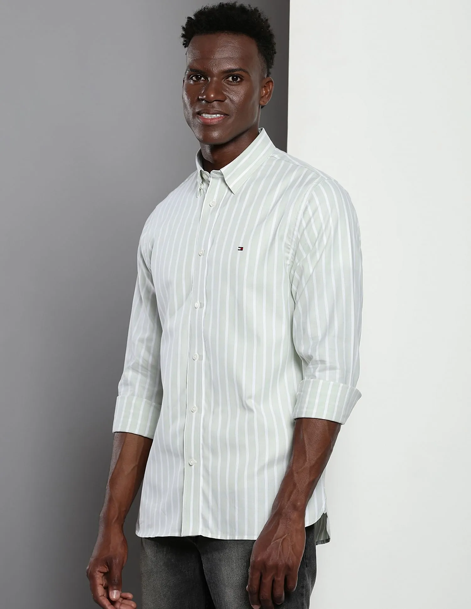 Tommy Hilfiger Vertical Stripe Oxford Shirt