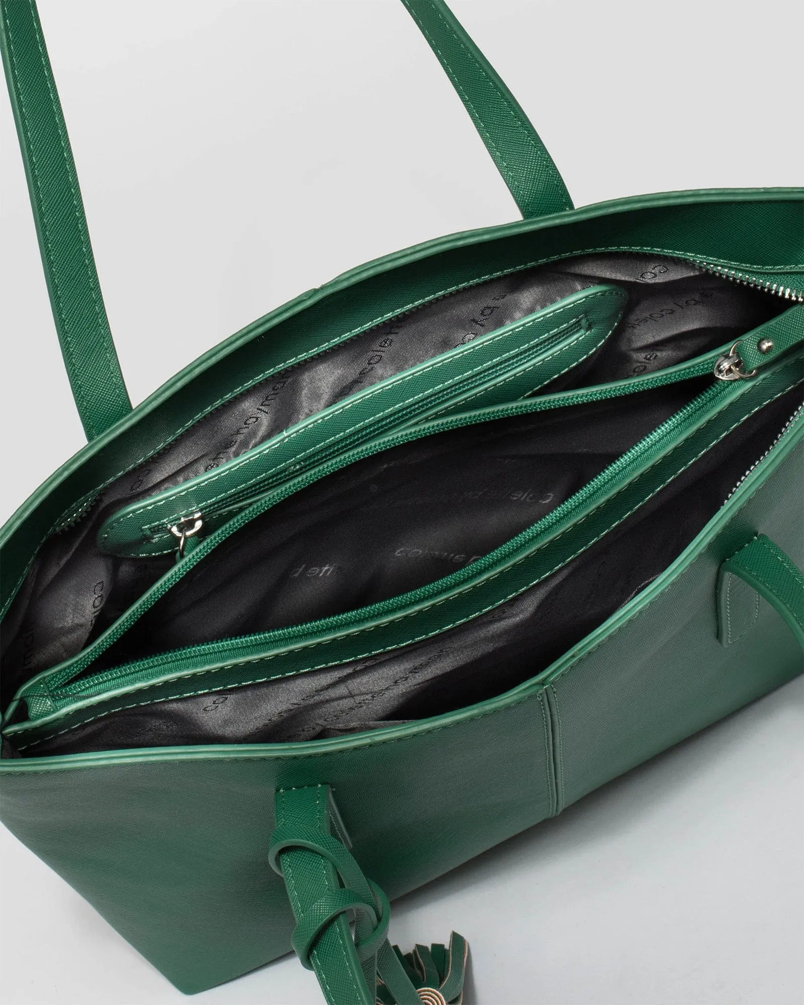 Yesenia Tassel Green Tote Bag